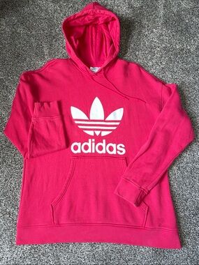 Adidas pink hoodie.  Size Large.